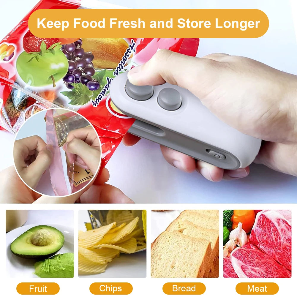 Mini Plastic Bag Sealer Rechargeable
