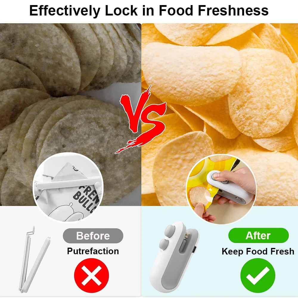 Mini Plastic Bag Sealer Rechargeable